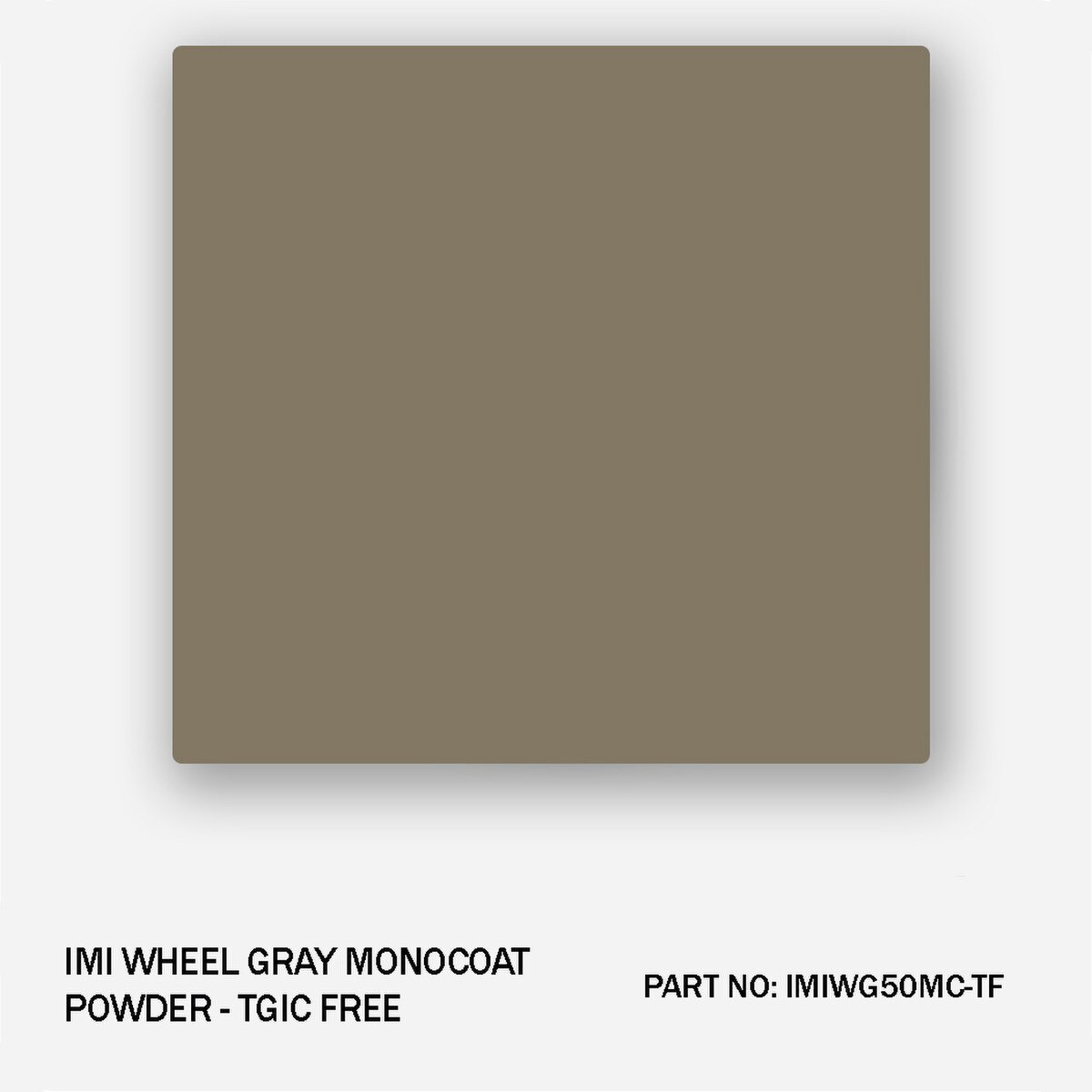 IMI Wheel Gray Monocoat Powder Coating TGIC-Free, IMIWG50MC-TF