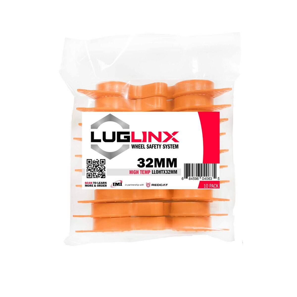 Lug Linx lug nut retainer indicator orange high temp 32MM, LLOHTX32MM