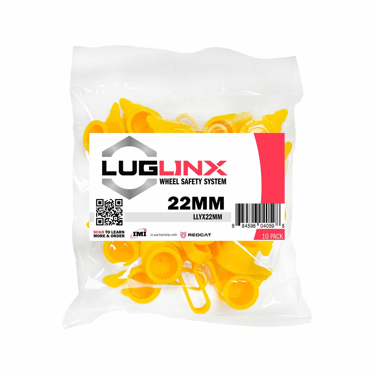 Lug Linx lug nut retainer indicator yellow 22MM, LLYX22MM